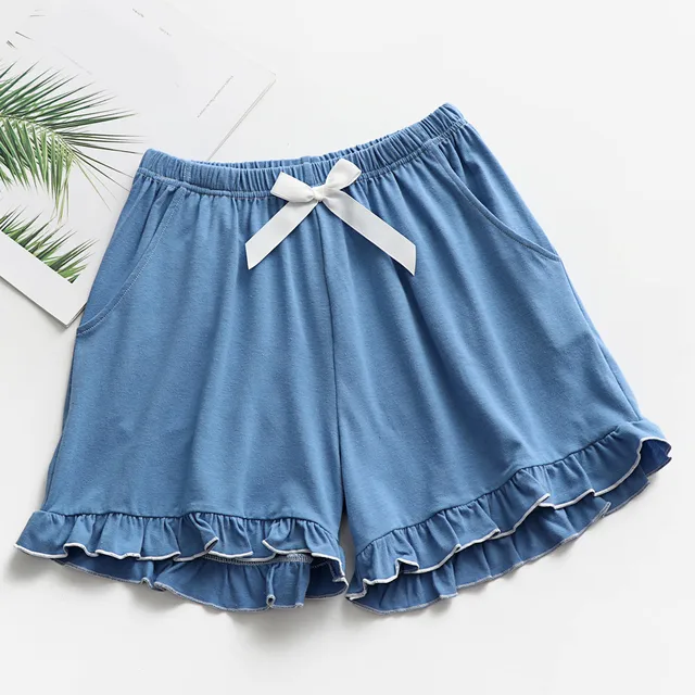Kobiety lato piżamy bielizna nocna Homewear szaty szorty piżamy piżamy spodnie domu solidna moda 2019 nowy sen szorty niebieski tanie i dobre opinie ZHDAOR Poliester Stałe D712 Elastyczny pas WOMEN Spać dna Suknem Polyester Kobiety lato piżamy bielizna nocna Homewear szaty szorty piżamy piżamy spodnie domu solidna moda 2019 nowy sen szorty niebieski tanie i dobre opinie ZHDAOR Poliester Stałe D712 Elastyczny pas WOMEN Spać dna Suknem Polyester