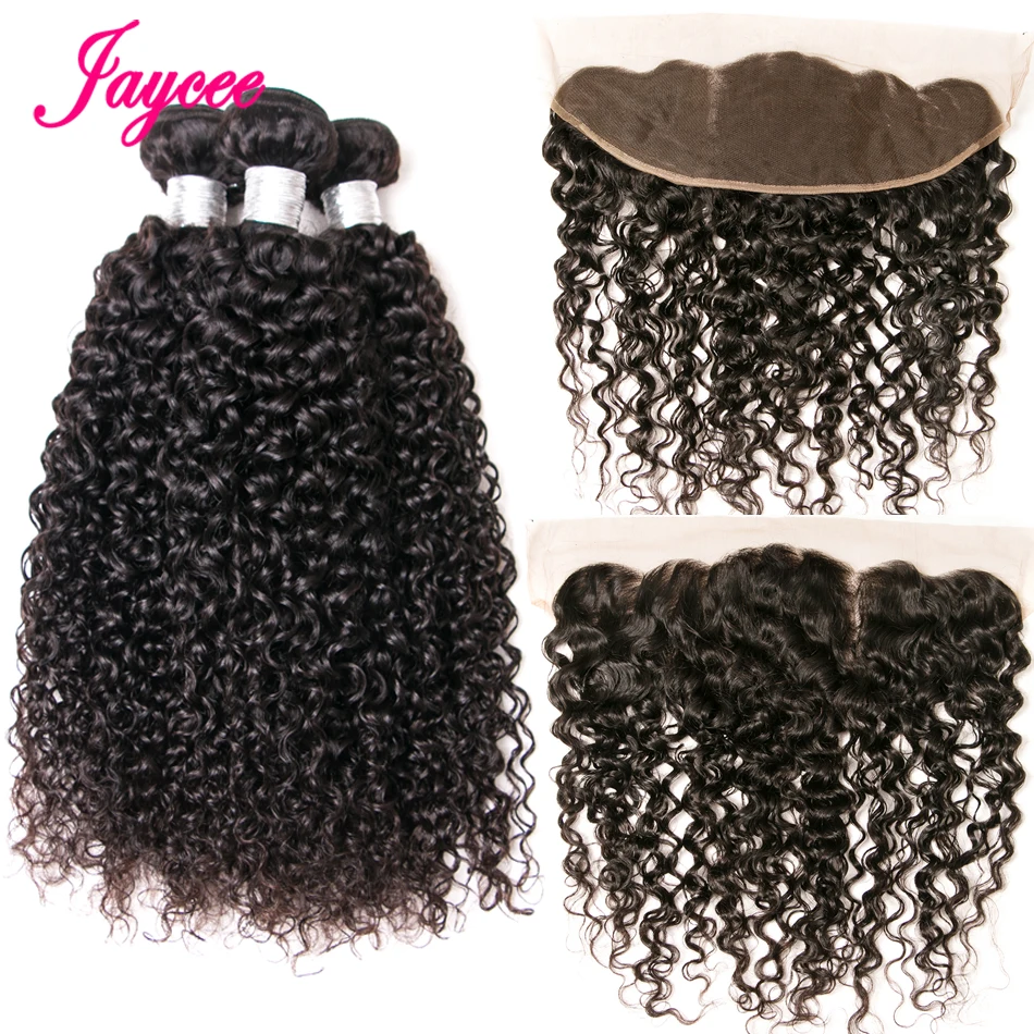 JAYCEE Ear To Ear Lace Frontal Closure With Bundles Indian Kinky Curly Human Hair Bundles With Frontal 3pcs &1 Closure Remy hair
JAYCEE Ear To Ear Lace Frontal Closure With Bundles Indian Kinky Curly Human Hair Bundles With Frontal 3pcs &1 Closure Remy hair