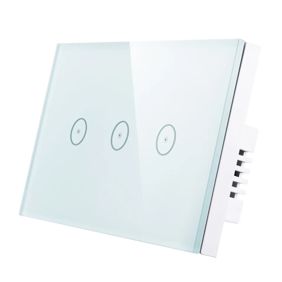 US Standard 10A/Gang Smart WIFI Switch 3 Gang 1 way Touch Panel,Wireless Remote Wifi Light Switch,Works With Alexa Google Home
US Standard 10A/Gang Smart WIFI Switch 3 Gang 1 way Touch Panel,Wireless Remote Wifi Light Switch,Works With Alexa Google Home
