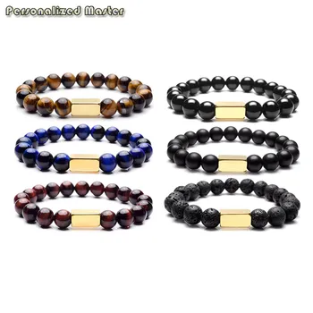 Personalised Master Text Engraved Natural Stone Bracelets Stretch Men's Bracelet Elastic Bangle DIY for boyfriend father Gift
Personalised Master Text Engraved Natural Stone Bracelets Stretch Men's Bracelet Elastic Bangle DIY for boyfriend father Gift
