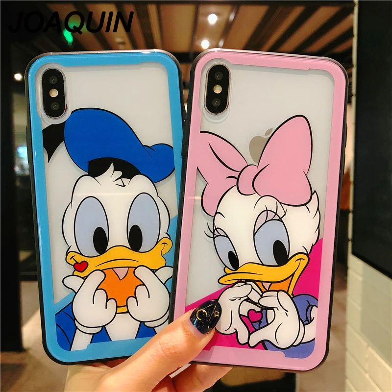 Phone Case For iPhone 6 6s 7 8 Plus X Cover Cute Donald Duck Daisy Capa For iPhone 8 XR XS MAX tempered glass Cases For iPhone 7
Phone Case For iPhone 6 6s 7 8 Plus X Cover Cute Donald Duck Daisy Capa For iPhone 8 XR XS MAX tempered glass Cases For iPhone 7