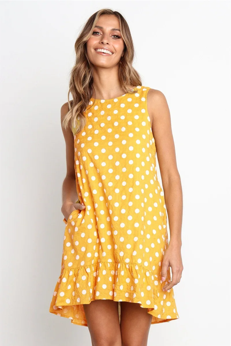 LOSSKY Loose Dress Casual Women's Summer 2019 O-Neck Short Sleeve Fashion Print Wave Point Ruffled Women's Mini Dresses
LOSSKY Loose Dress Casual Women's Summer 2019 O-Neck Short Sleeve Fashion Print Wave Point Ruffled Women's Mini Dresses