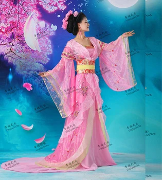 Top Grade Pink Chinese Ancient Infanta Peri Big Tail Embroider Flower Dramaturgic Dress Princess Dress Cosplay One Size 081506
Top Grade Pink Chinese Ancient Infanta Peri Big Tail Embroider Flower Dramaturgic Dress Princess Dress Cosplay One Size 081506