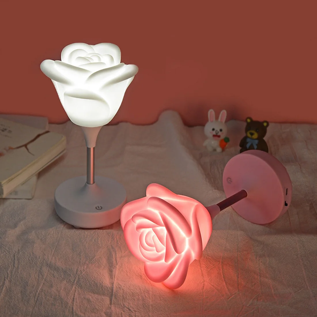 USB Rechargeable Rose Flower 3D LED Night Lamp Night Light Touch Dimmer Atmosphere Night Lamp
USB Rechargeable Rose Flower 3D LED Night Lamp Night Light Touch Dimmer Atmosphere Night Lamp
