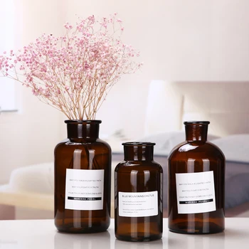 Creativity Glass Vase transparent / brown terrarium glass containers vases decoration home flower vase for wedding accessories
Creativity Glass Vase transparent / brown terrarium glass containers vases decoration home flower vase for wedding accessories