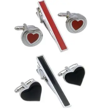 5sets/lot Copper Enamel Heart Shape Cufflinks+Tie Clip Set Plating Cuff Links&Tie Pin Bars Sets Wedding Gift Men's Jewelry
5sets/lot Copper Enamel Heart Shape Cufflinks+Tie Clip Set Plating Cuff Links&Tie Pin Bars Sets Wedding Gift Men's Jewelry