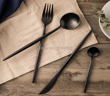 1043B 18-10 Forging Stainless steel Cutlery set 24pcs with Black Plating Titanium/ Colored Flatware set of Restaurant or Hotel
1043B 18-10 Forging Stainless steel Cutlery set 24pcs with Black Plating Titanium/ Colored Flatware set of Restaurant or Hotel