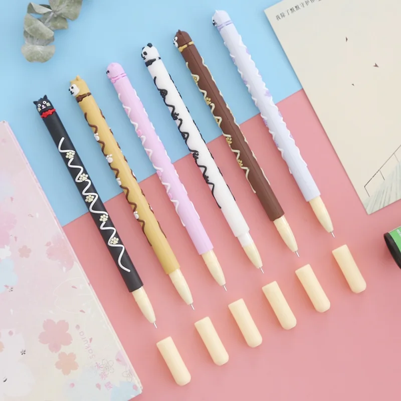 6 pcs Chocolate candy gel pen Black color ink 0.5mm roller pens for writing signature gift Office School supplies FB757
6 pcs Chocolate candy gel pen Black color ink 0.5mm roller pens for writing signature gift Office School supplies FB757