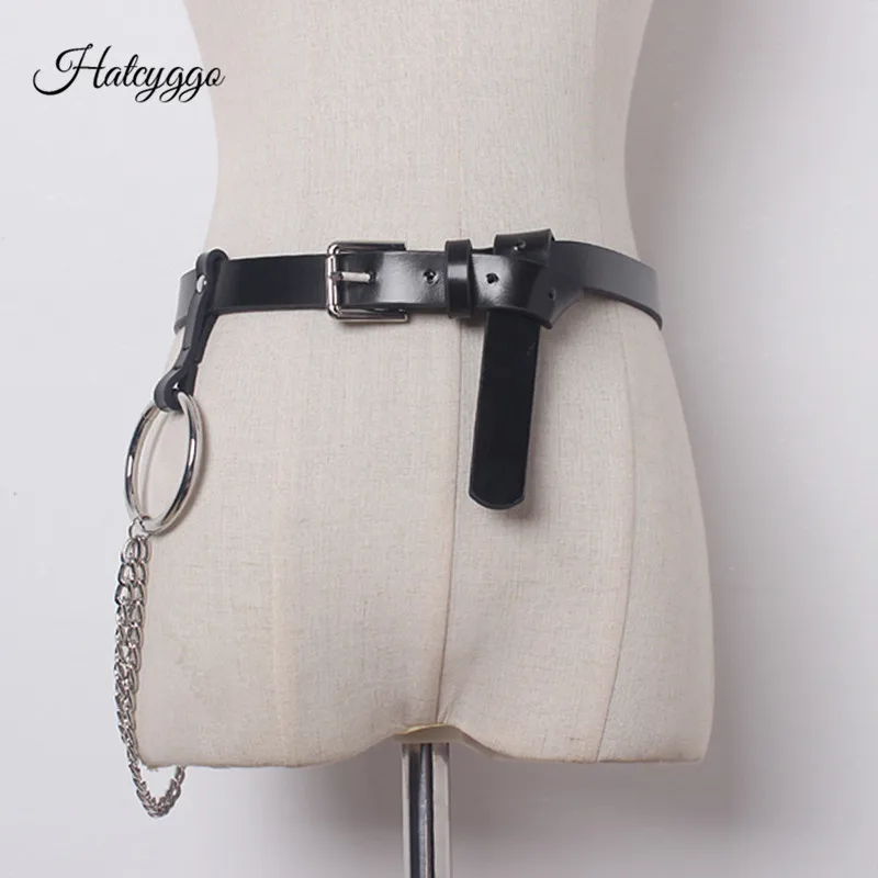 HATCYGGO Unisex Belts Genuine Leather Punk Hip-hop Belt Chain Women Belts All Match Men Personality Metal Ring Waist Belts
HATCYGGO Unisex Belts Genuine Leather Punk Hip-hop Belt Chain Women Belts All Match Men Personality Metal Ring Waist Belts