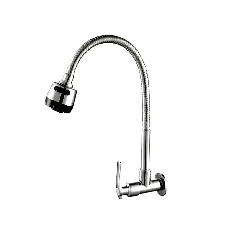 

Wall Mount Kitchen 360 Rotating Swivel copper Basin Sink Faucet Single Handle Cold Tap fold expansion basin sink tap