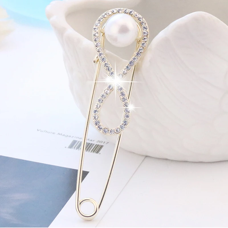 Trendy Rhinestones Pearl Safety Pin Brooch Large Infinity Love 8 Shape Pins Brooches For Women Dress Scarf Elegant Jewelry Gift
Trendy Rhinestones Pearl Safety Pin Brooch Large Infinity Love 8 Shape Pins Brooches For Women Dress Scarf Elegant Jewelry Gift