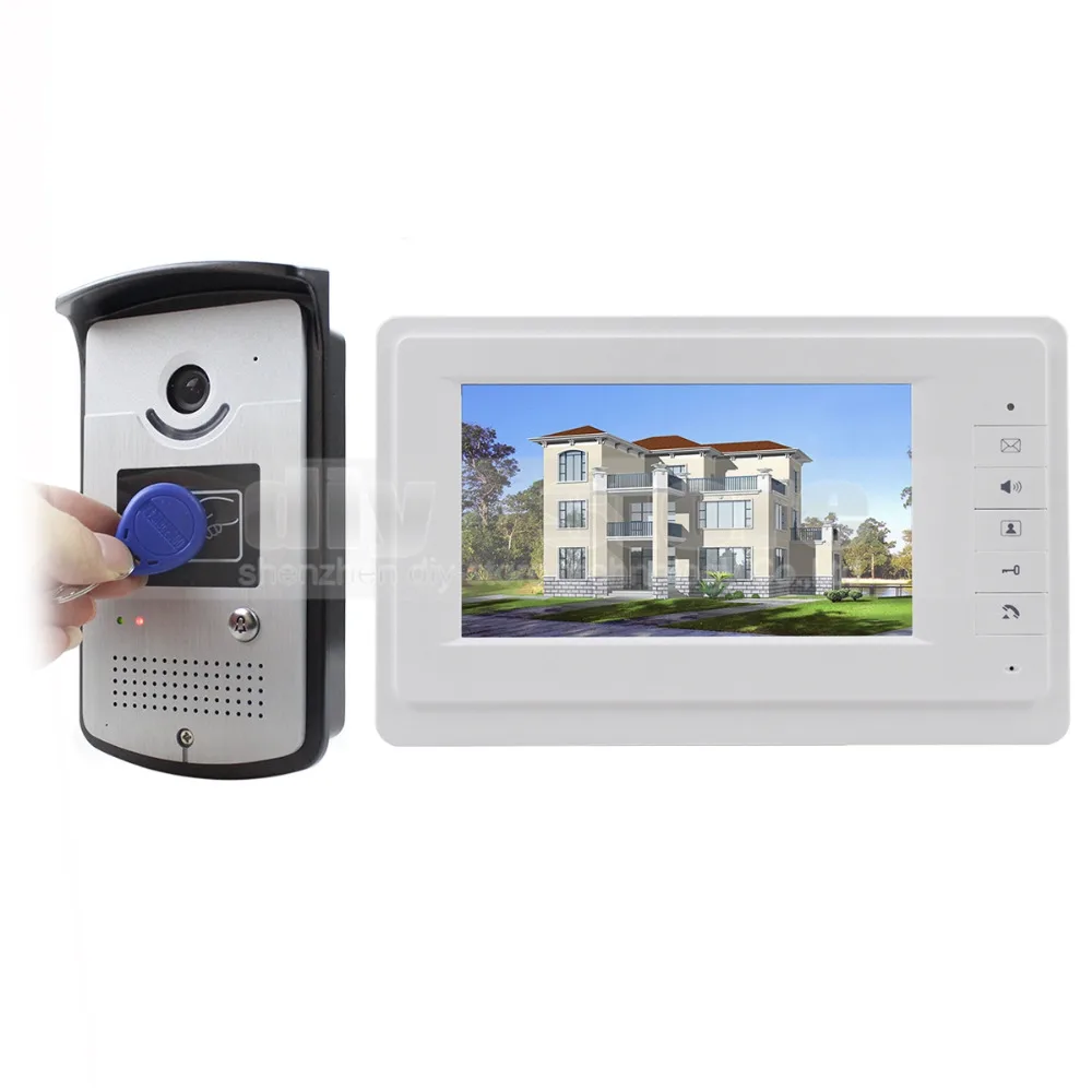 DIYSECUR 7 inch Wired Video Door Phone Doorbell Home Security Intercom System 1-In 1-Out RFID
DIYSECUR 7 inch Wired Video Door Phone Doorbell Home Security Intercom System 1-In 1-Out RFID
