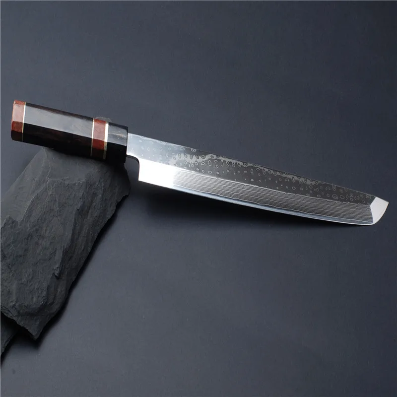 12'' VG10 Core Damascus Blade Professional Japanese Sakimaru Takohiki Chef Knife Raw Fish Meat Filleting Sashimi 4.1G
12'' VG10 Core Damascus Blade Professional Japanese Sakimaru Takohiki Chef Knife Raw Fish Meat Filleting Sashimi 4.1G