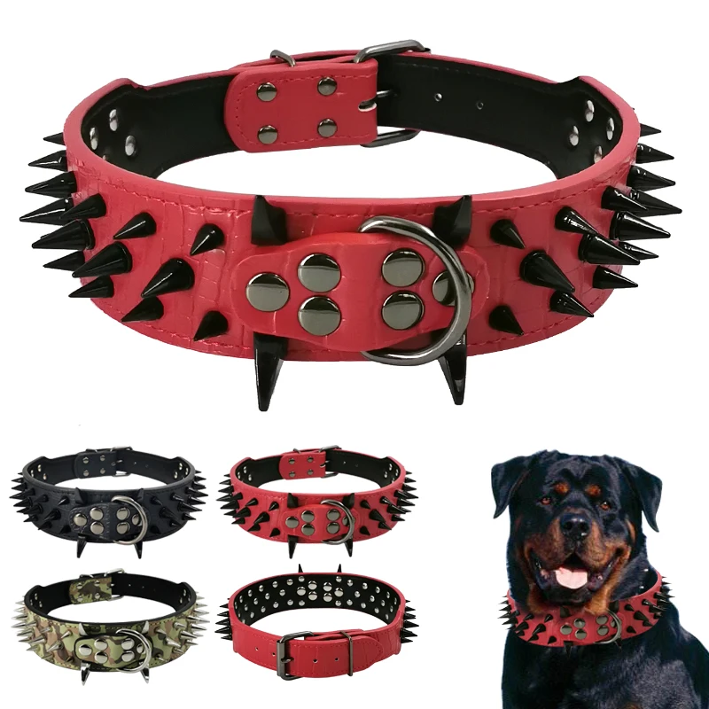 Cool Dog Collar Spiked Studded Leather Pet Dog Collars Pitbull Bulldog Big Dog Collar Adjustable For Medium Large Dogs Beagle
Cool Dog Collar Spiked Studded Leather Pet Dog Collars Pitbull Bulldog Big Dog Collar Adjustable For Medium Large Dogs Beagle