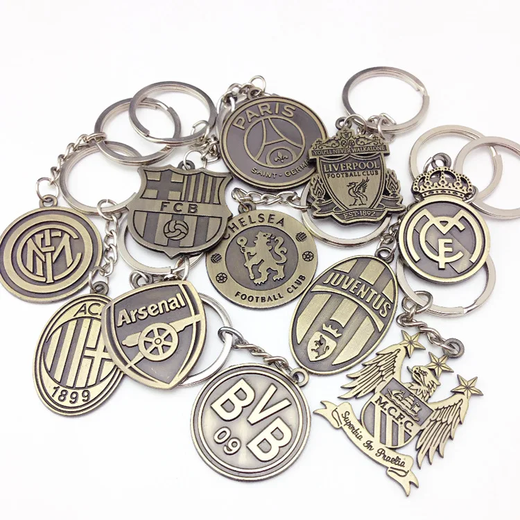 Top quality fashion jewelry football Club fans articles gifts key chain zinc alloy high polished pendants key rings
Top quality fashion jewelry football Club fans articles gifts key chain zinc alloy high polished pendants key rings