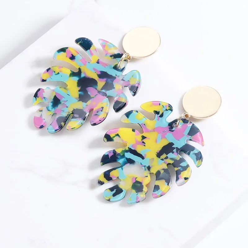 Tortoiseshell Tropical Palm leaf Earrings For Women Plant Shape Acrylic Earrings Fashion Jewelry Eardrop Bohemian Jewelry Gifts
Tortoiseshell Tropical Palm leaf Earrings For Women Plant Shape Acrylic Earrings Fashion Jewelry Eardrop Bohemian Jewelry Gifts