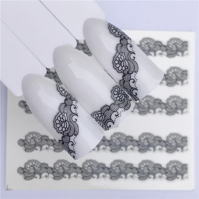 FWC 1PC Lace Flower Nail Sticker Decal Water Transfer White Black Tips Women Makeup Tattoos 2019 Summer New Design
FWC 1PC Lace Flower Nail Sticker Decal Water Transfer White Black Tips Women Makeup Tattoos 2019 Summer New Design