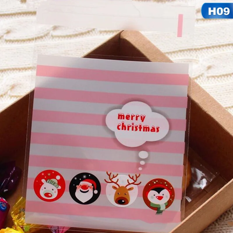1set cute cartoon gifts bags christmas cookie packaging self