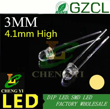 Warm White 3MM Round LED 3000-3200K 3.0-3.5V LED diode 4.1mm short head dip led(CE&Rosh)
Warm White 3MM Round LED 3000-3200K 3.0-3.5V LED diode 4.1mm short head dip led(CE&Rosh)