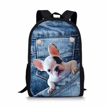 THINK Cool Printing Denim Bulldog Backpack for Children Teen Boys Girls Bookbags High Primary School Student Kids Bagpack Custom 
THINK Cool Printing Denim Bulldog Backpack for Children Teen Boys Girls Bookbags High Primary School Student Kids Bagpack Custom