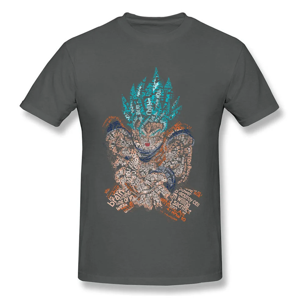 Crewneck Super Blue Kamehameha Cotton Fabric Men's T Shirt Design Short Sleeve Tees Fashion Printed Clothing Shirt Super Blue Kamehameha carbon