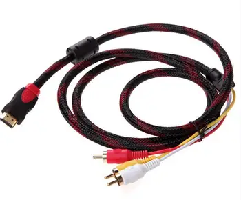 Free Shipping 5Ft HDMI To 3-RCA Adapter HDMI to RCA Video Audio AV HDMI Component Converter Adapter Cable For HDTV
Free Shipping 5Ft HDMI To 3-RCA Adapter HDMI to RCA Video Audio AV HDMI Component Converter Adapter Cable For HDTV