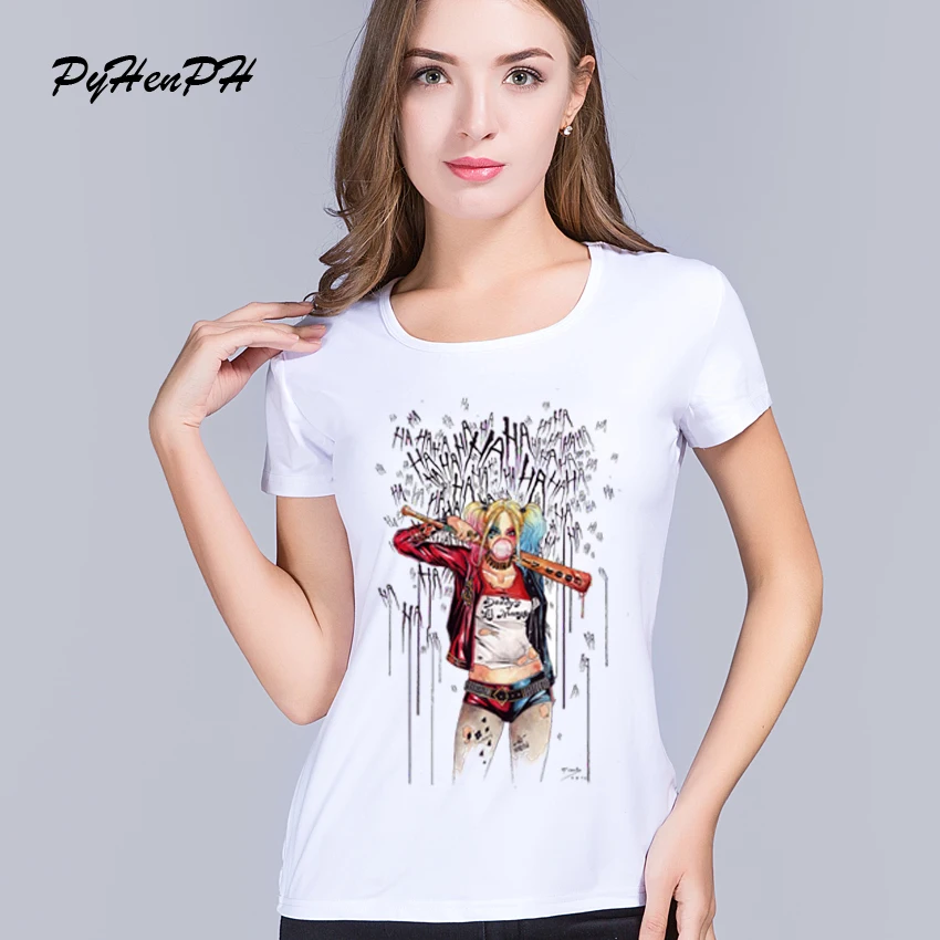 New Brand Suicide Squad T Shirt Women Short Sleeve Harley Quinn T-Shirt Summer Style Funny HAHA Print women tops
New Brand Suicide Squad T Shirt Women Short Sleeve Harley Quinn T-Shirt Summer Style Funny HAHA Print women tops