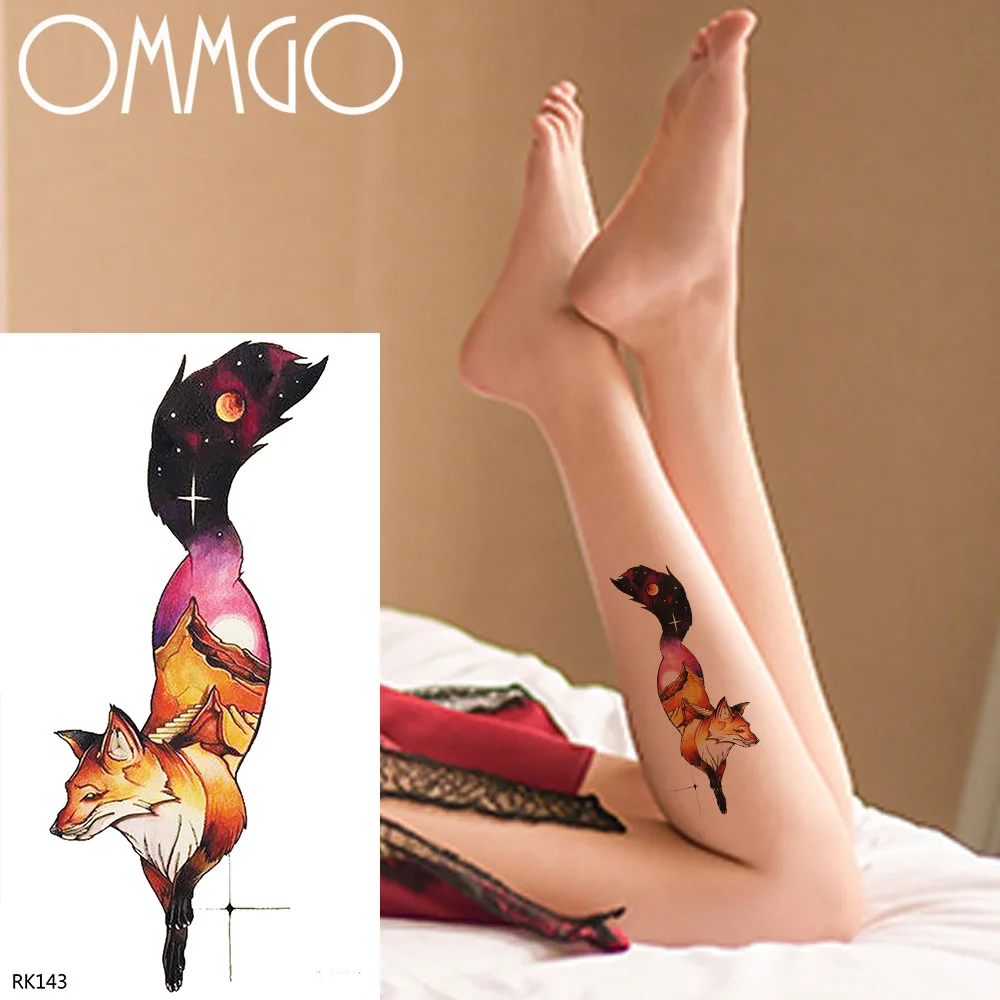 OMMGO Galaxy Fox Planets Temporary Tattoos For Women Men Flash Mountain Fake Tattoo Stickers Waterproof DIY Arm Leg Tatoos Paper
OMMGO Galaxy Fox Planets Temporary Tattoos For Women Men Flash Mountain Fake Tattoo Stickers Waterproof DIY Arm Leg Tatoos Paper