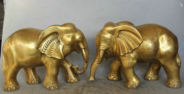 JP S0524 11" Chinese Brass Folk animal Auspicious elephant play Statue sculpture Pair
JP S0524 11" Chinese Brass Folk animal Auspicious elephant play Statue sculpture Pair