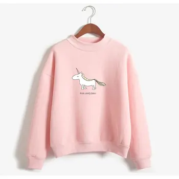 Women Hoodies Female Long Sleeve Fleece Turtleneck Sweatshirt 2018 Autumn Winter Kawaii Unicorn Print Harajuku Casual Pullover
Women Hoodies Female Long Sleeve Fleece Turtleneck Sweatshirt 2018 Autumn Winter Kawaii Unicorn Print Harajuku Casual Pullover