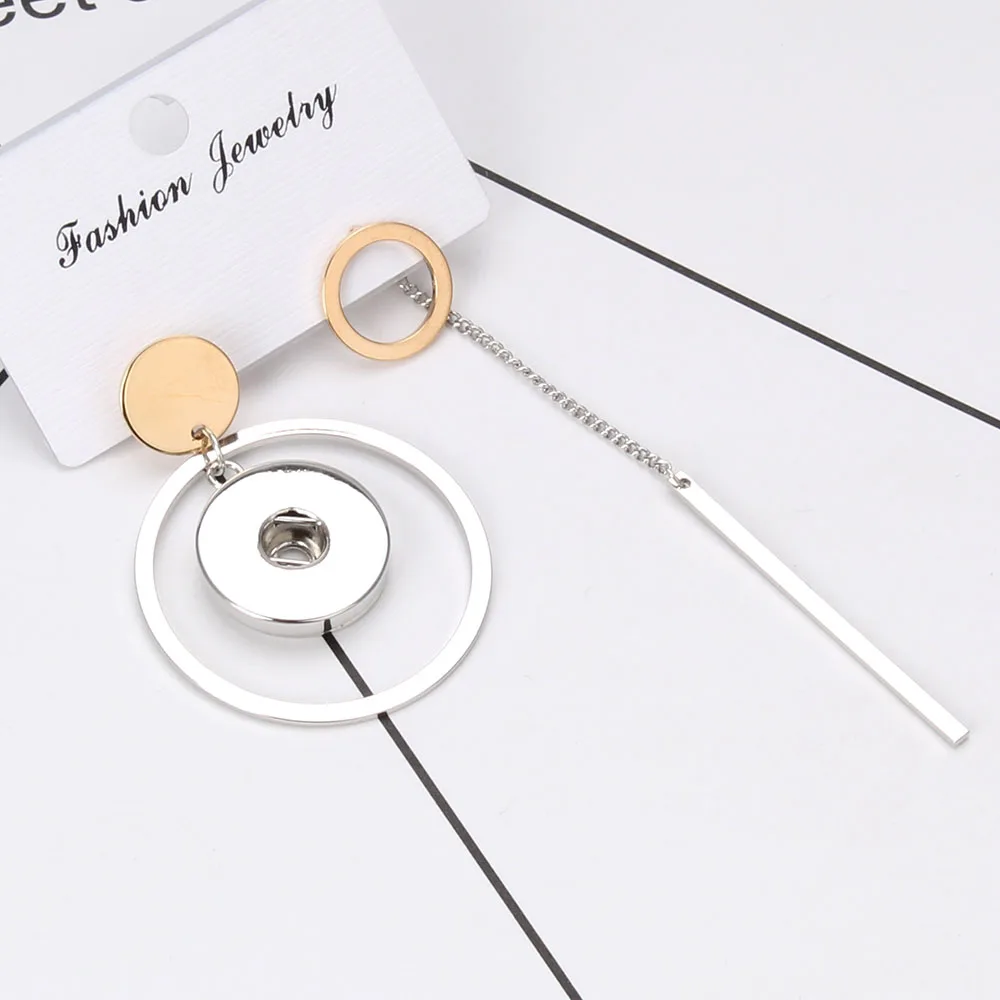 New Simple Temperament Geometric Asymmetry Earrings Snap Earrings fit 18mm Snap Button Jewelry for Women Circle Drop Earrings
New Simple Temperament Geometric Asymmetry Earrings Snap Earrings fit 18mm Snap Button Jewelry for Women Circle Drop Earrings