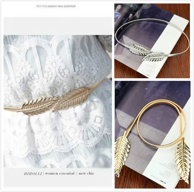 Flower Leaves Metal Buckle Belt Fashion Women Girl Stretch Skinny Waist Belt Gold Silver Elastic Waist Belt Leaves Chain Belts
Flower Leaves Metal Buckle Belt Fashion Women Girl Stretch Skinny Waist Belt Gold Silver Elastic Waist Belt Leaves Chain Belts