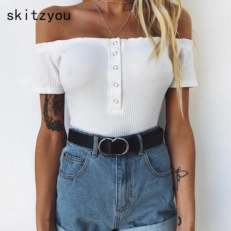 skitzyou Ear Edge Sexy Slash Neck Women Summer Bodycon Top Body Bodysuit Short Sleeve Off Shoulder White Slim Overalls Jumpsuits
skitzyou Ear Edge Sexy Slash Neck Women Summer Bodycon Top Body Bodysuit Short Sleeve Off Shoulder White Slim Overalls Jumpsuits