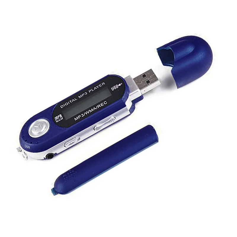 Portable USB MP3 Music Player Digital LCD Screen Support 32GB TF Card & FM Radio With Microphone Black Blue Mp3 Player