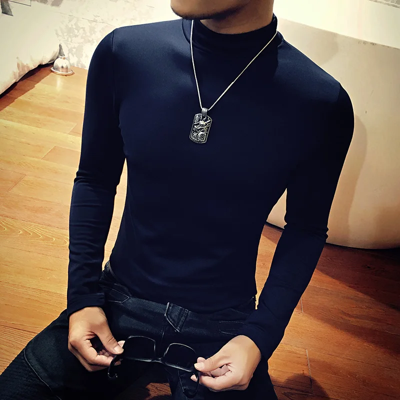 2018 new solid color T-shirt male high collar fashion Korean version of the self-cultivation bottoming shirt long-sleeved t-shir
2018 new solid color T-shirt male high collar fashion Korean version of the self-cultivation bottoming shirt long-sleeved t-shir