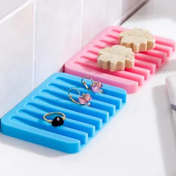 1Pc New Useful Bathroom Silicone Flexible Soap Dishes Storage Holder Soapbox Plate Tray Drain Creative Bath Tools
1Pc New Useful Bathroom Silicone Flexible Soap Dishes Storage Holder Soapbox Plate Tray Drain Creative Bath Tools