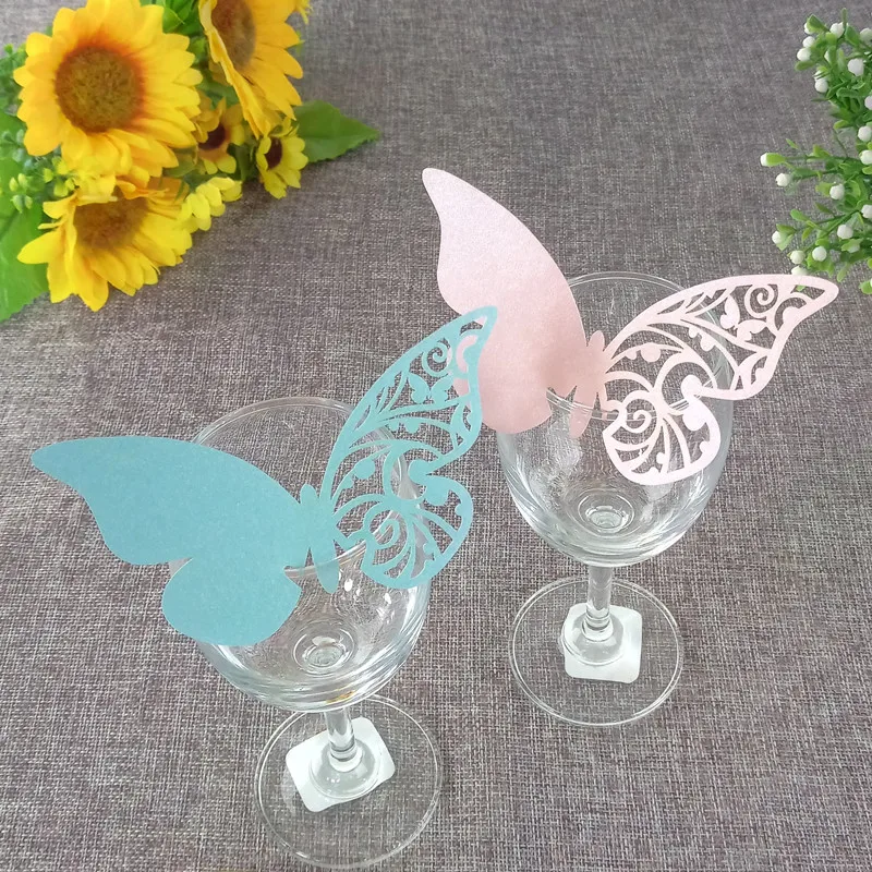 50pcs Butterfly Laser Cut Paper Place Card / Escort Card / Cup Card/ Wine Glass Card For Wedding Party Decoration 6ZB21
50pcs Butterfly Laser Cut Paper Place Card / Escort Card / Cup Card/ Wine Glass Card For Wedding Party Decoration 6ZB21