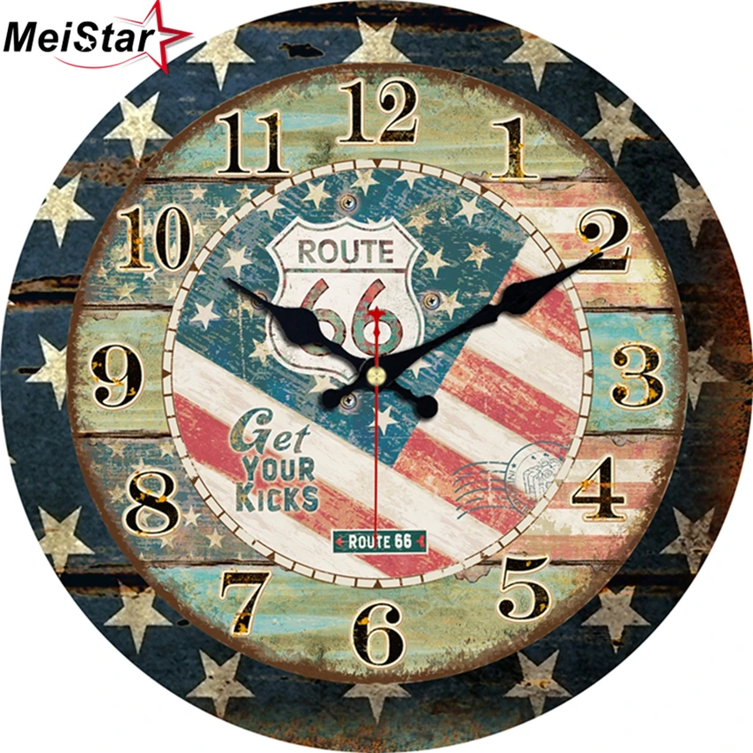MEISTAR Fashion Retro National Flag Wall Clock Silent Living Study Kitchen Room Clock Wall Art Watches Vintage Large Wall Clock
MEISTAR Fashion Retro National Flag Wall Clock Silent Living Study Kitchen Room Clock Wall Art Watches Vintage Large Wall Clock