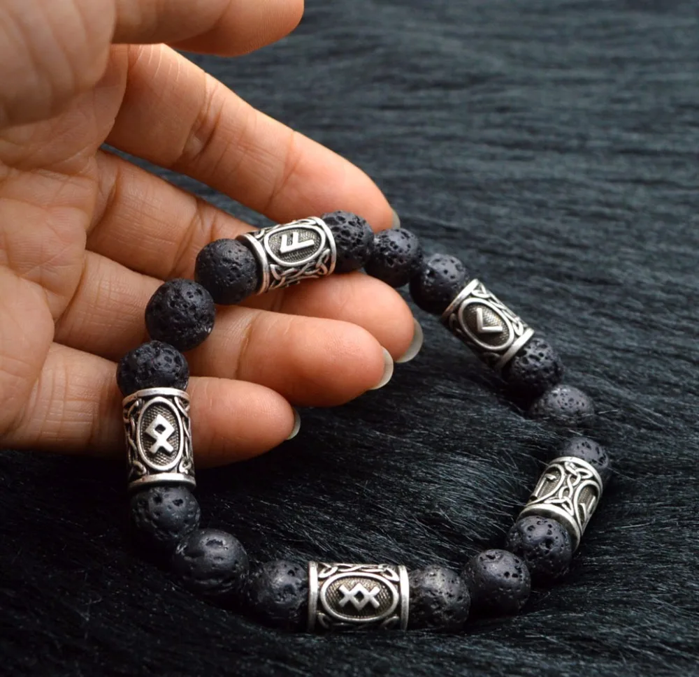 Lava Stone Antique Silver Norse Viking Chain Beads Aromatherapy Essential Oil Diffusing Bracelets Bangles
Lava Stone Antique Silver Norse Viking Chain Beads Aromatherapy Essential Oil Diffusing Bracelets Bangles