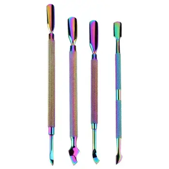 4Pcs/set Nail Pusher remove cuticle Tool Kit Rainbow Dual-ended Chameleon Stainless Steel Nail Tool pusher for nails Manicure
4Pcs/set Nail Pusher remove cuticle Tool Kit Rainbow Dual-ended Chameleon Stainless Steel Nail Tool pusher for nails Manicure