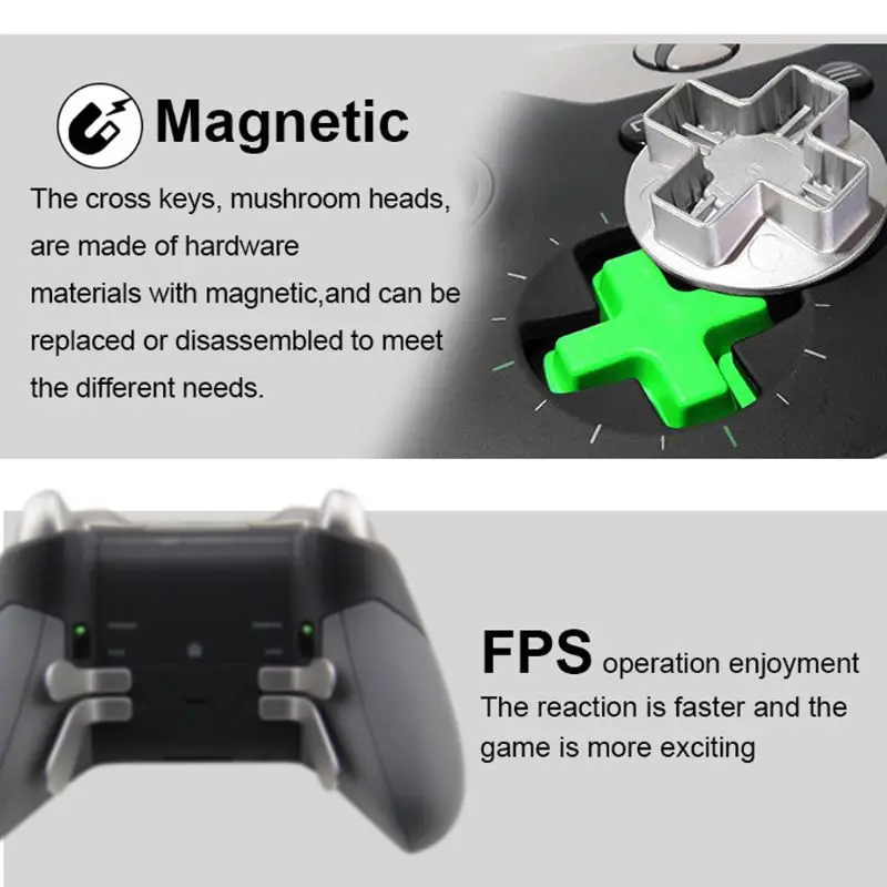 15Pcs/Set Swap Thumb Analog Sticks Grips Stick D-Pad Bumper Trigger Button Gamepad Replacement for Xbox One Elite Wireless Contr
15Pcs/Set Swap Thumb Analog Sticks Grips Stick D-Pad Bumper Trigger Button Gamepad Replacement for Xbox One Elite Wireless Contr