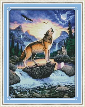 Howling Wolf Animal Cross Stitch Kits Canvas 11CT Accurate Printed Embroidery DIY Handmade Needle Work Home Decor Set Art
Howling Wolf Animal Cross Stitch Kits Canvas 11CT Accurate Printed Embroidery DIY Handmade Needle Work Home Decor Set Art