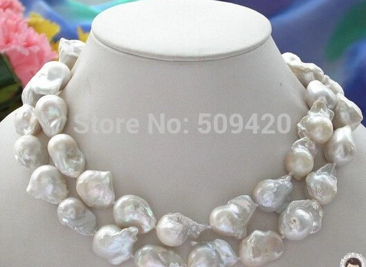 Shipping BW0595 Huge 32" 28mm white baroque KESHI REBORN PEARL NECKLACE (C0309)
Shipping BW0595 Huge 32" 28mm white baroque KESHI REBORN PEARL NECKLACE (C0309)
