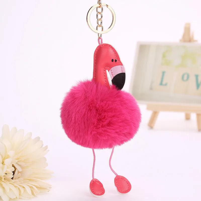 Original Pink Fluffy Pompom Flamingo Keychain Women Faux Rabbit Fur Ball Pompon Key Chain Car Bag Pom Pom Key Rey Ring Holder
Original Pink Fluffy Pompom Flamingo Keychain Women Faux Rabbit Fur Ball Pompon Key Chain Car Bag Pom Pom Key Rey Ring Holder