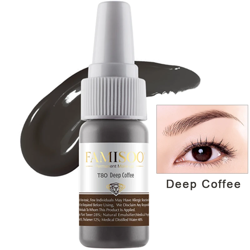 FAMISOO T80 Deep Coffee Pure Organic Milk Pigment For Eyebrow&Eyeliner Beauty Permanent Makeup microblading Pigment Tattoo Ink
FAMISOO T80 Deep Coffee Pure Organic Milk Pigment For Eyebrow&Eyeliner Beauty Permanent Makeup microblading Pigment Tattoo Ink