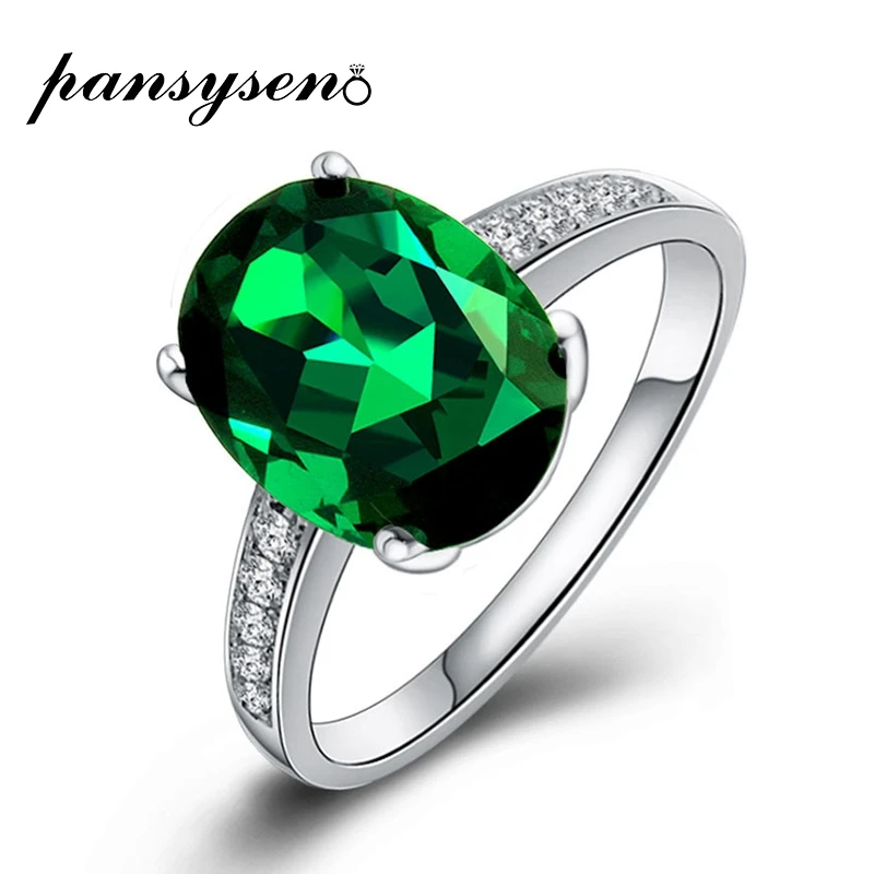 PANSYSEN Natural Emerald Rings 925 Sterling Silver Gemstone Ring for Women Wedding Engagement Fine Jewelry Accessories Gifts
PANSYSEN Natural Emerald Rings 925 Sterling Silver Gemstone Ring for Women Wedding Engagement Fine Jewelry Accessories Gifts