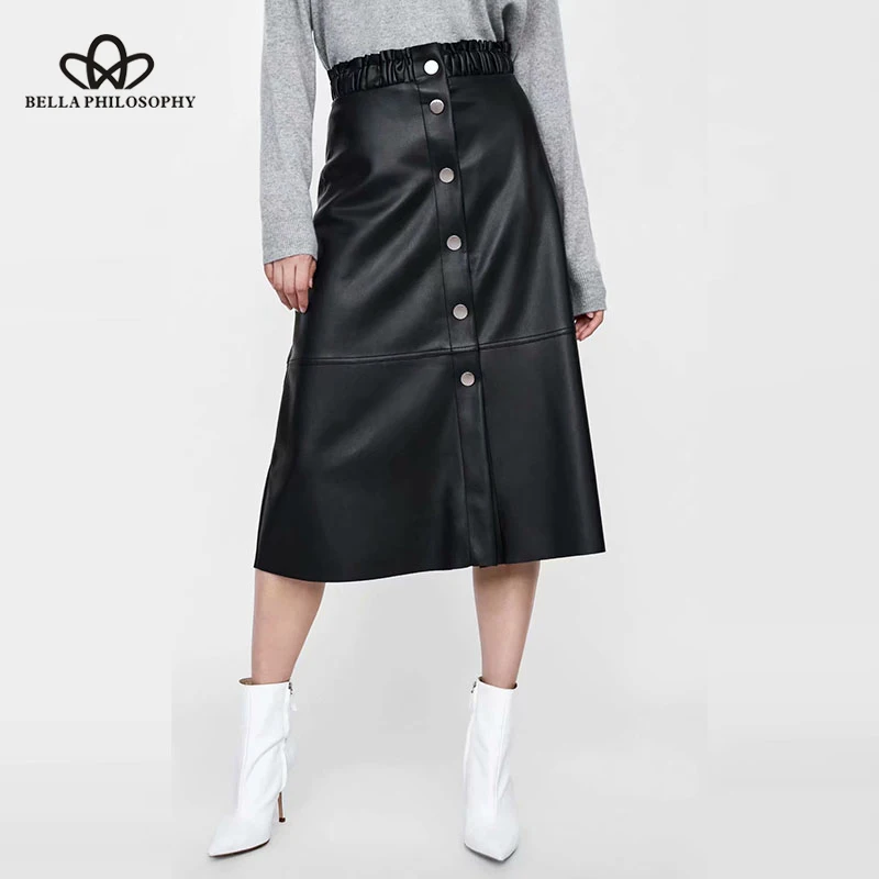 Bella Philosophy 2018 Women Winter Black Skirts Casual Single Button Faux Fur Midi Skirts New Fashion Female A-Line Skirts
Bella Philosophy 2018 Women Winter Black Skirts Casual Single Button Faux Fur Midi Skirts New Fashion Female A-Line Skirts