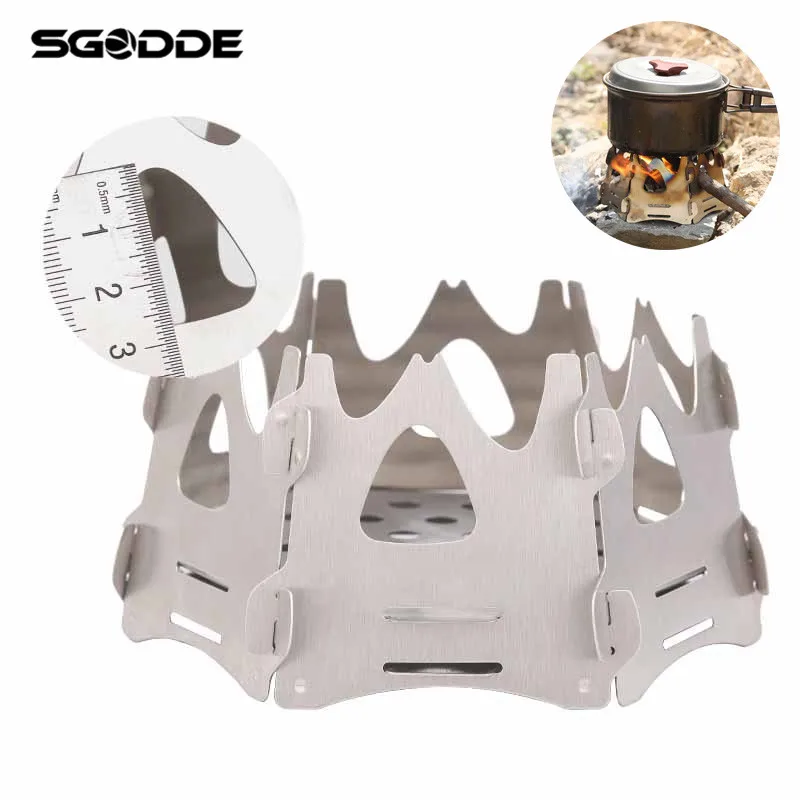 Camping Wood Stove Portable Outdoor Folding Titanium Wood Stove Burning for Backpacking Survival Cooking Picnic Hunting
Camping Wood Stove Portable Outdoor Folding Titanium Wood Stove Burning for Backpacking Survival Cooking Picnic Hunting