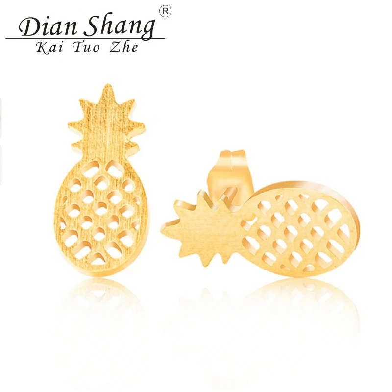 Wholesale 10Pairs Stainless Steel Cute Pineapple Charm Earrings For Women Fashion Jewelry 2017 New Gold Silver Rose Gold Aros
Wholesale 10Pairs Stainless Steel Cute Pineapple Charm Earrings For Women Fashion Jewelry 2017 New Gold Silver Rose Gold Aros