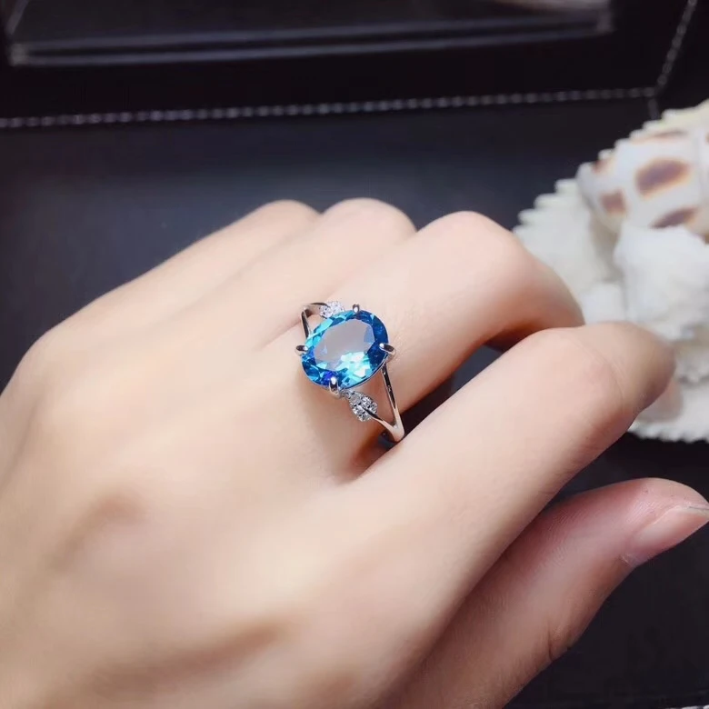 Fashion Lovely Leaf Natural blue topaz gem Ring S925 Silver Natural Gemstone Ring Women wedding party gift fine Jewelry
Fashion Lovely Leaf Natural blue topaz gem Ring S925 Silver Natural Gemstone Ring Women wedding party gift fine Jewelry